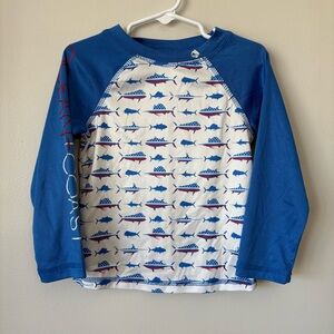 Ocean + Coast Rash Guard Boys Size 4 Swim Shirt Pool Fish Ocean Beach Summer